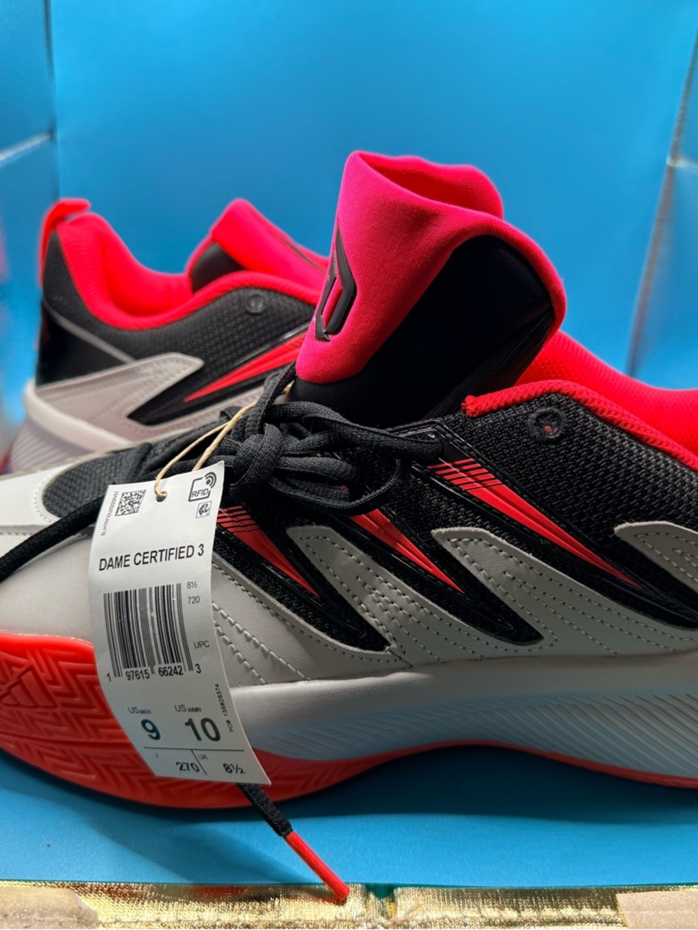 Dame Certified 3 Basketball Shoes - Black,Grey & Lucid